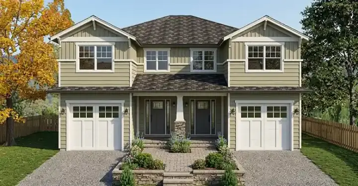 Craftsman house plans 32-119 - front exterior, 2,844 sq ft, 6 bed, 4 bath house plans | Monster House Plans