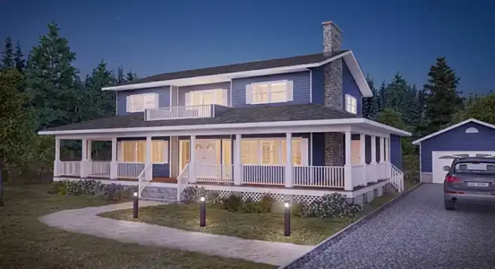 Country house plans 32-120 - front exterior, 2,548 sq ft, 3 bed, 3 bath house plans | Monster House Plans