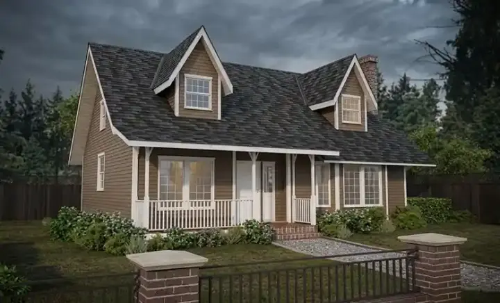 Country house plans 32-122 - front exterior, 1,892 sq ft, 3 bed, 2 bath house plans | Monster House Plans