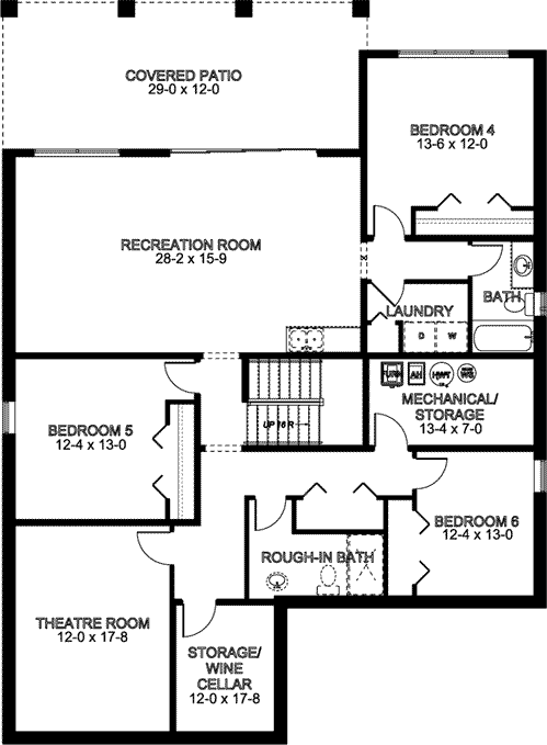 Lower Floor Plan: 32-128