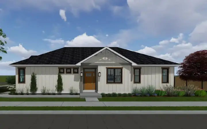 Craftsman house plans 32-189 - front exterior, 1,392 sq ft, 3 bed, 2 bath house plans | Monster House Plans
