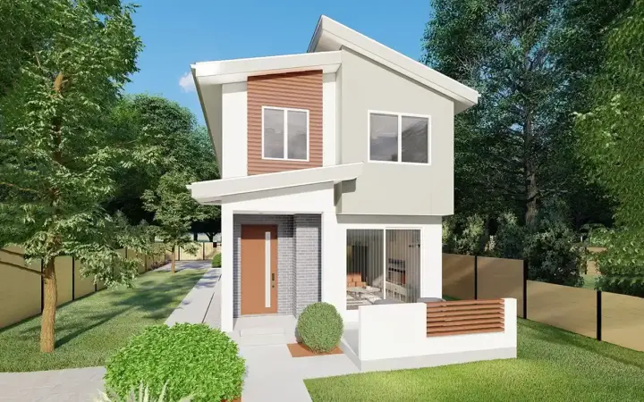 Modern house plans 32-205 - front exterior, 2,442 sq ft, 6 bed, 4 bath house plans | Monster House Plans