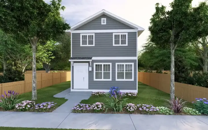 Traditional house plans 32-209 - front exterior, 2,000 sq ft, 6 bed, 4 bath house plans | Monster House Plans