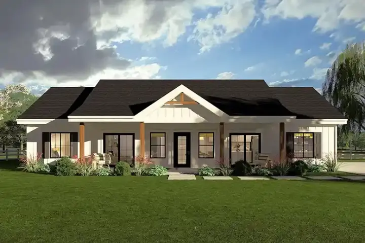 Craftsman house plans 32-220 - front exterior, 1,856 sq ft, 3 bed, 2 bath house plans | Monster House Plans