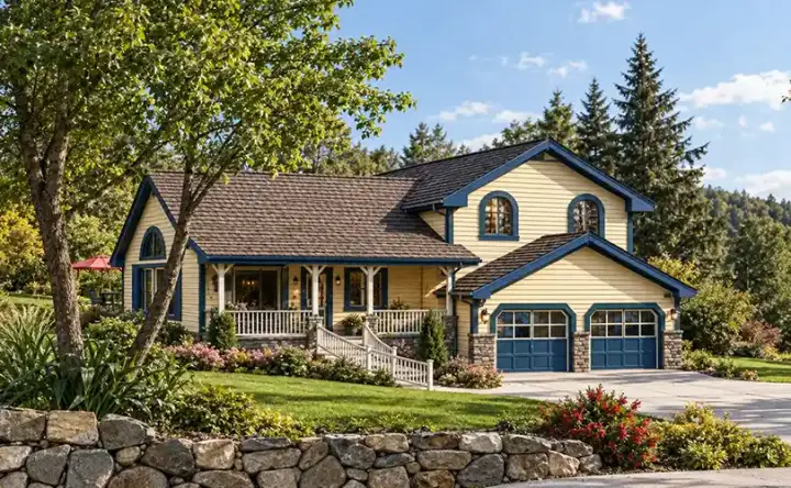 Traditional house plans 33-102 - front exterior, 1,662 sq ft, 3 bed, 3 bath house plans | Monster House Plans