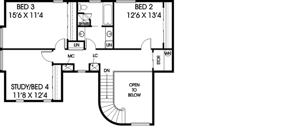 Upper/Second Floor Plan: 33-125