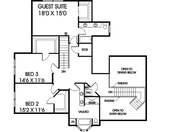 Upper/Second Floor Plan: 33-155