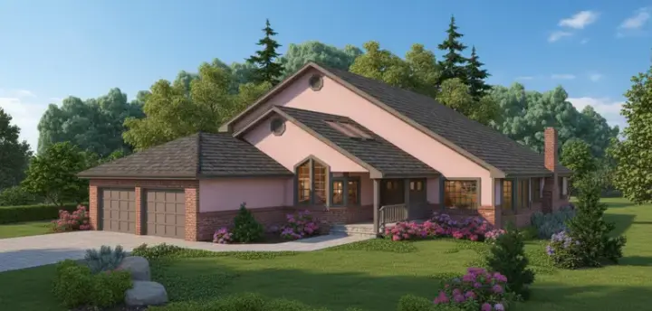 Traditional house plans 33-181 - front exterior, 2,534 sq ft, 3 bed, 3 bath house plans | Monster House Plans