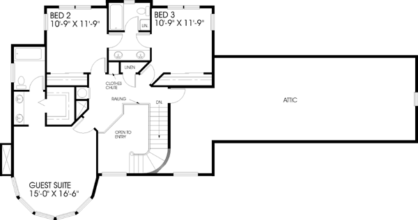 Upper/Second Floor Plan: 33-196