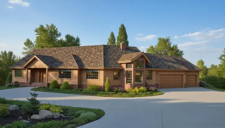 Traditional house plans 33-249 - front exterior, 2,354 sq ft, 3 bed, 2 bath house plans | Monster House Plans