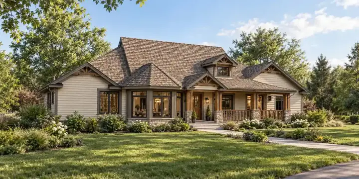Traditional house plans 33-262 - front exterior, 2,489 sq ft, 3 bed, 2 bath house plans | Monster House Plans