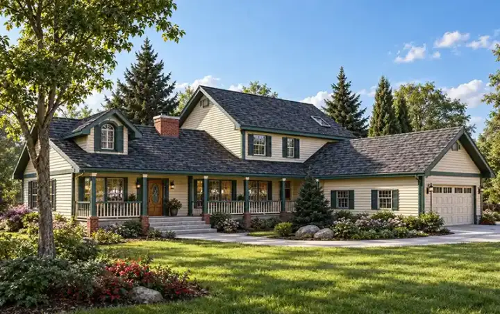 Traditional house plans 33-268 - front exterior, 3,535 sq ft, 4 bed, 3 bath house plans | Monster House Plans