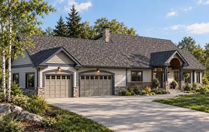 Traditional house plans 33-269 - front exterior, 2,338 sq ft, 4 bed, 3 bath house plans | Monster House Plans