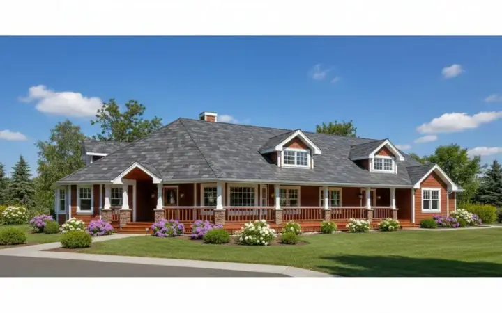 Country house plans 33-274 - front exterior, 2,706 sq ft, 4 bed, 2 bath house plans | Monster House Plans