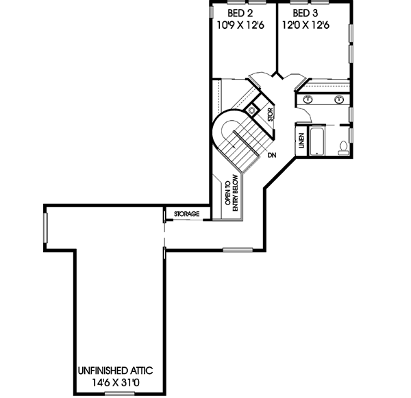 Upper/Second Floor Plan: 33-275