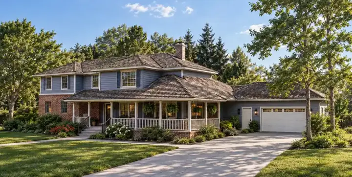 Traditional house plans 33-322 - front exterior, 2,886 sq ft, 4 bed, 2 bath house plans | Monster House Plans