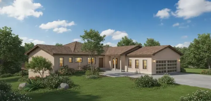 Traditional house plans 33-333 - front exterior, 4,063 sq ft, 4 bed, 3 bath house plans | Monster House Plans