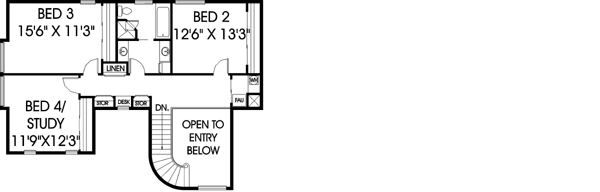 Upper/Second Floor Plan: 33-336
