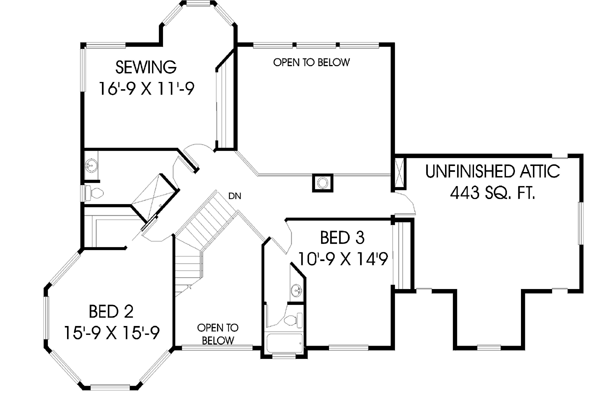 Upper/Second Floor Plan: 33-341