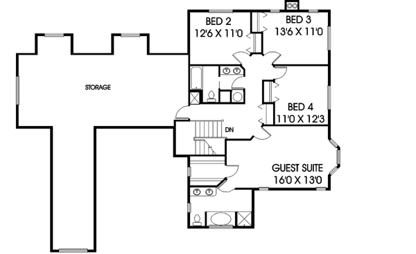 Upper/Second Floor Plan: 33-343