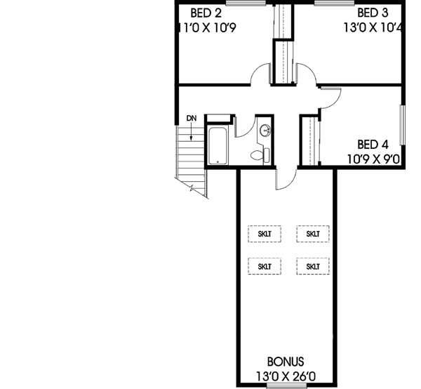 Upper/Second Floor Plan: 33-358