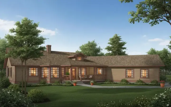 Northwest house plans 33-361 - front exterior, 2,330 sq ft, 3 bed, 2 bath house plans | Monster House Plans