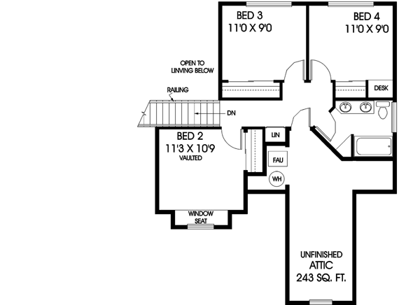 Upper/Second Floor Plan: 33-375