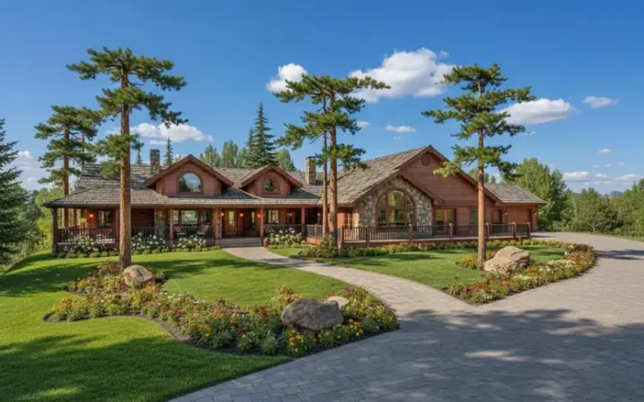 Northwest house plans 33-380 - front exterior, 3,417 sq ft, 3 bed, 3 bath house plans | Monster House Plans