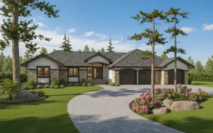 Northwest house plans 33-388 - front exterior, 2,312 sq ft, 3 bed, 2 bath house plans | Monster House Plans