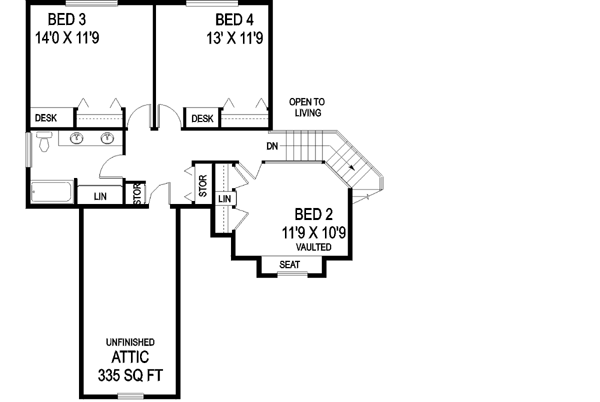 Upper/Second Floor Plan: 33-398