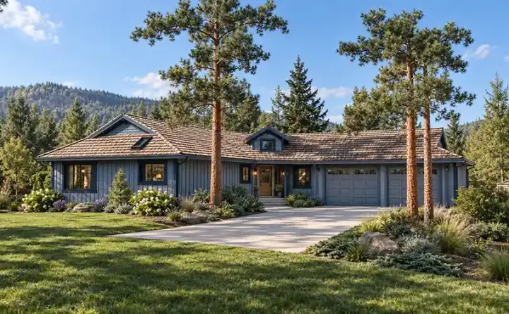Northwest house plans 33-400 - front exterior, 1,547 sq ft, 2 bed, 2 bath house plans | Monster House Plans