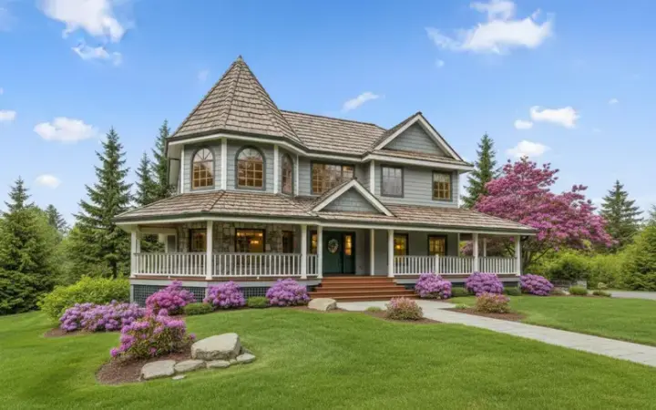 Victorian house plans 33-403 - front exterior, 3,344 sq ft, 3 bed, 4 bath house plans | Monster House Plans