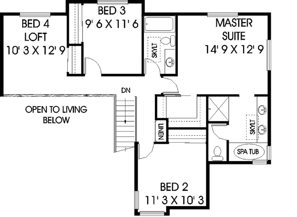 Upper/Second Floor Plan: 33-406