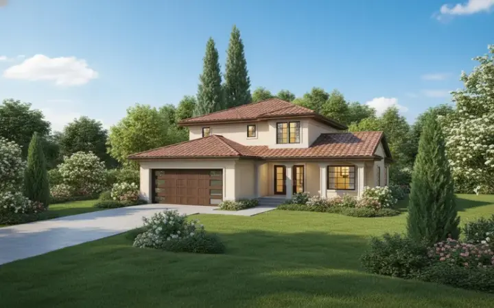 Northwest house plans 33-407 - front exterior, 1,608 sq ft, 3 bed, 2 bath house plans | Monster House Plans
