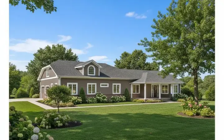 Northwest house plans 33-423 - front exterior, 2,594 sq ft, 3 bed, 2 bath house plans | Monster House Plans