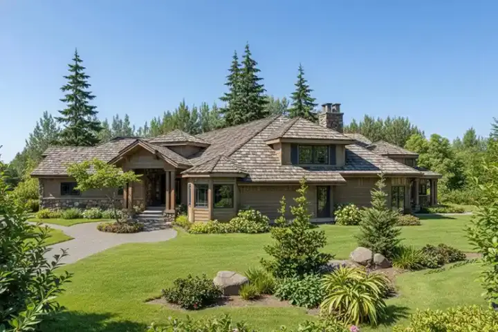 Traditional house plans 33-426 - front exterior, 3,975 sq ft, 3 bed, 3 bath house plans | Monster House Plans
