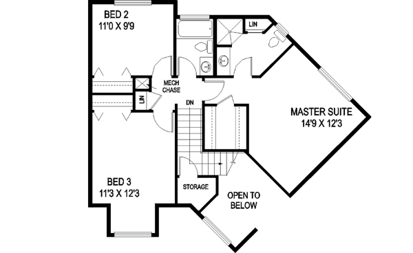 Upper/Second Floor Plan: 33-450
