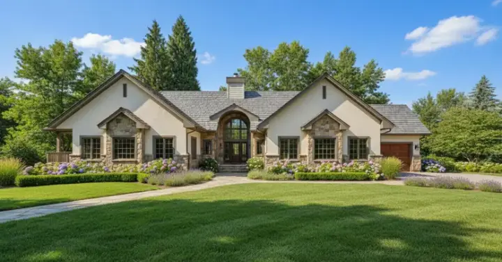 Northwest house plans 33-454 - front exterior, 3,556 sq ft, 4 bed, 4 bath house plans | Monster House Plans