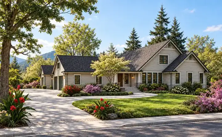 Traditional house plans 33-457 - front exterior, 2,116 sq ft, 3 bed, 2 bath house plans | Monster House Plans