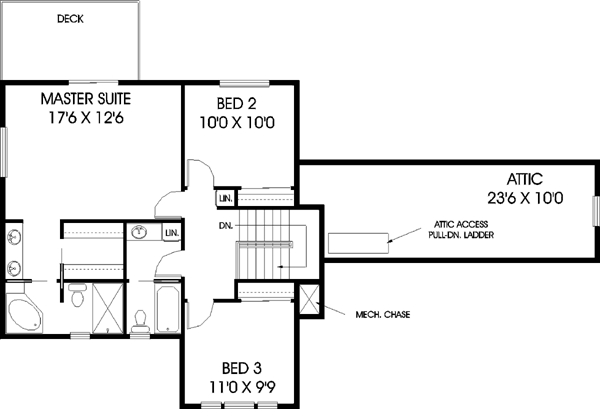 Upper/Second Floor Plan: 33-460