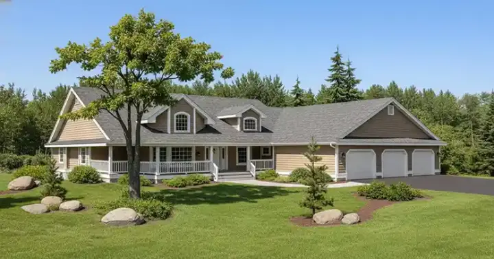 Northwest house plans 33-480 - front exterior, 2,370 sq ft, 4 bed, 3 bath house plans | Monster House Plans
