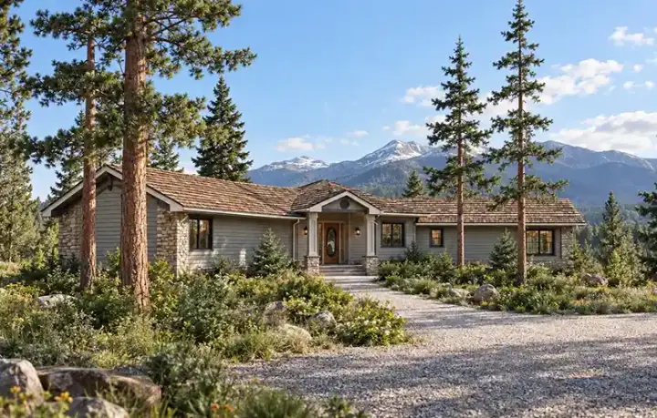 Northwest house plans 33-483 - front exterior, 2,620 sq ft, 3 bed, 2 bath house plans | Monster House Plans