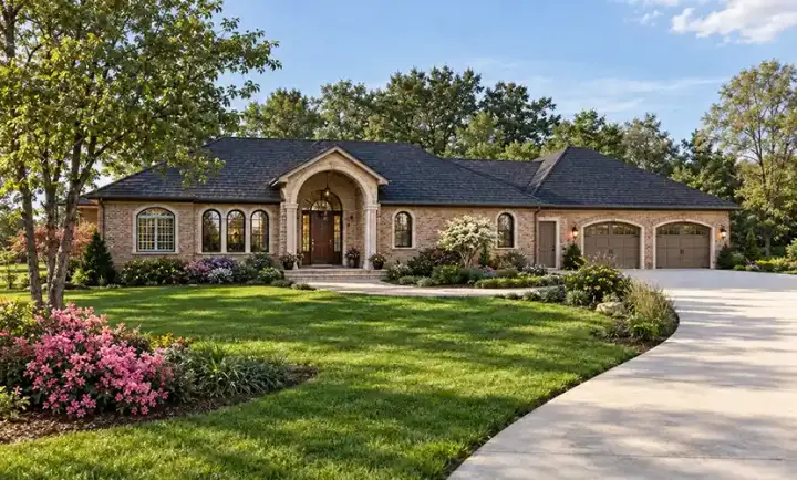 Mediterranean house plans 33-505 - front exterior, 1,828 sq ft, 2 bed, 2 bath house plans | Monster House Plans