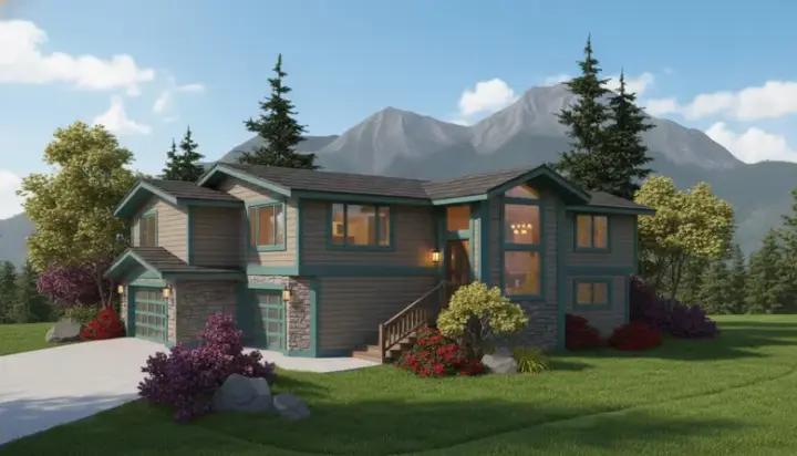 Traditional house plans 33-517 - front exterior, 2,337 sq ft, 3 bed, 2 bath house plans | Monster House Plans