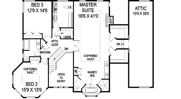 Upper/Second Floor Plan: 33-520