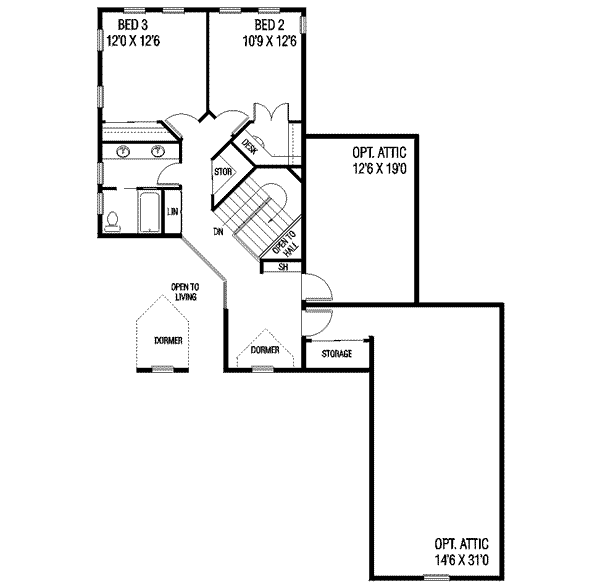 Upper/Second Floor Plan: 33-521