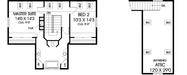 Upper/Second Floor Plan: 33-525