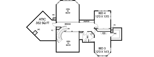 Upper/Second Floor Plan: 33-531