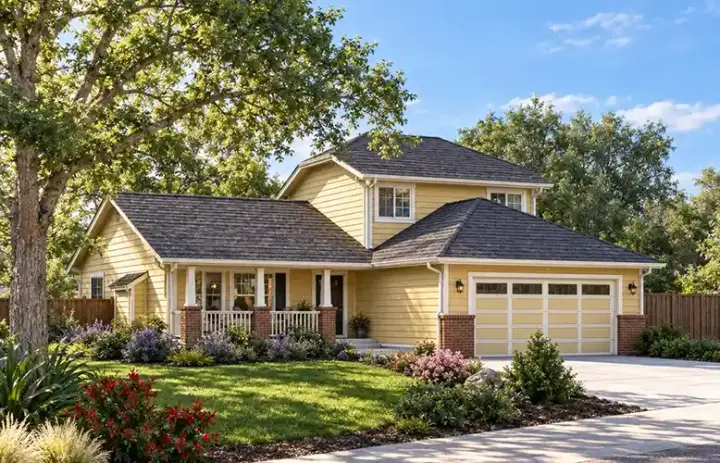 Traditional house plans 33-546 - front exterior, 1,673 sq ft, 3 bed, 2 bath house plans | Monster House Plans