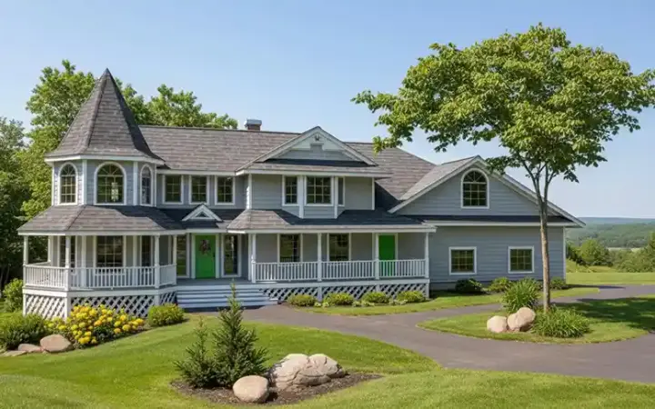 Victorian house plans 33-570 - front exterior, 3,419 sq ft, 3 bed, 3 bath house plans | Monster House Plans